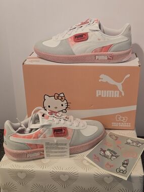 PUMA Palermo Hello Kitty Kids Sneakers - White & Pink